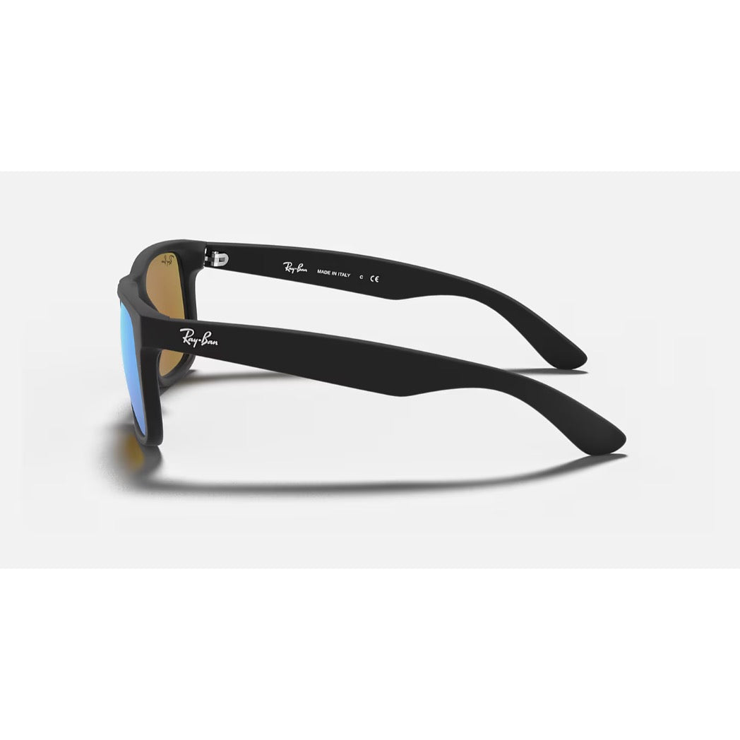 RAYBAN - JUSTIN | Black Rubber w/ Blue Flash