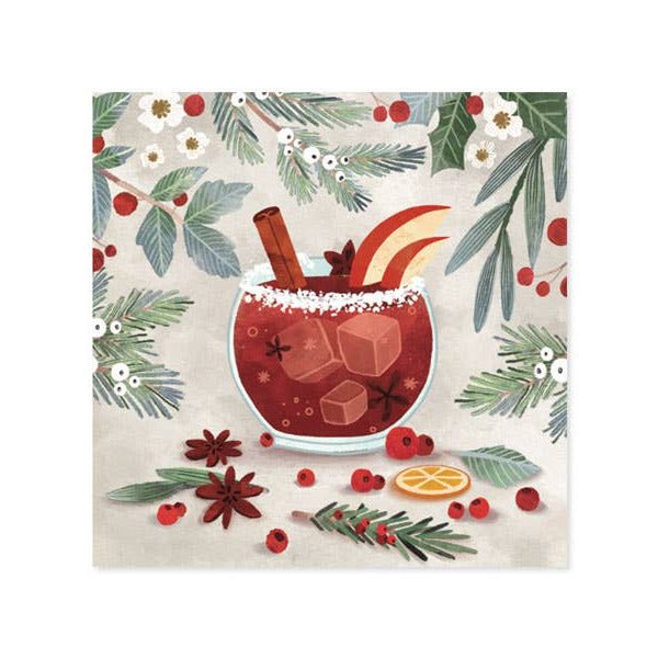Cocktails Christmas Pop-Up Card
