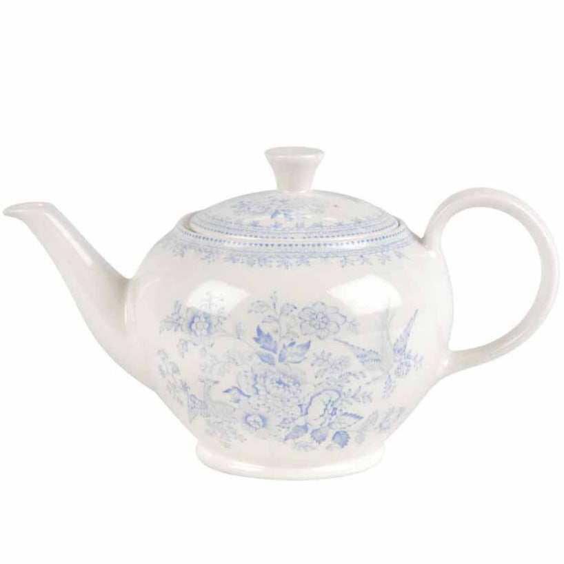 Burleigh Blue Asiatic Pheasants Teapot Large 7 cups 800ml/ 1.1/2pt Windsor Shape