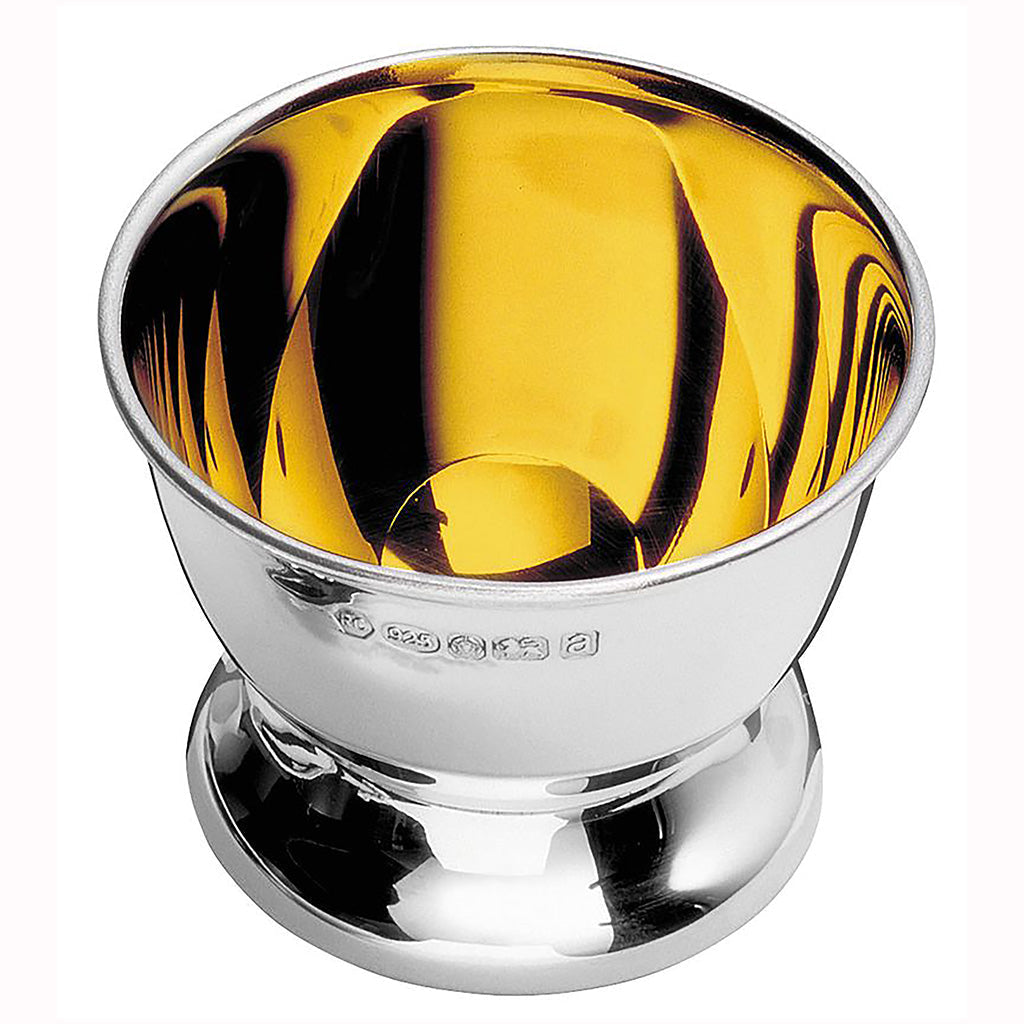 Carrs Egg cup and Spoon Sterling Silver