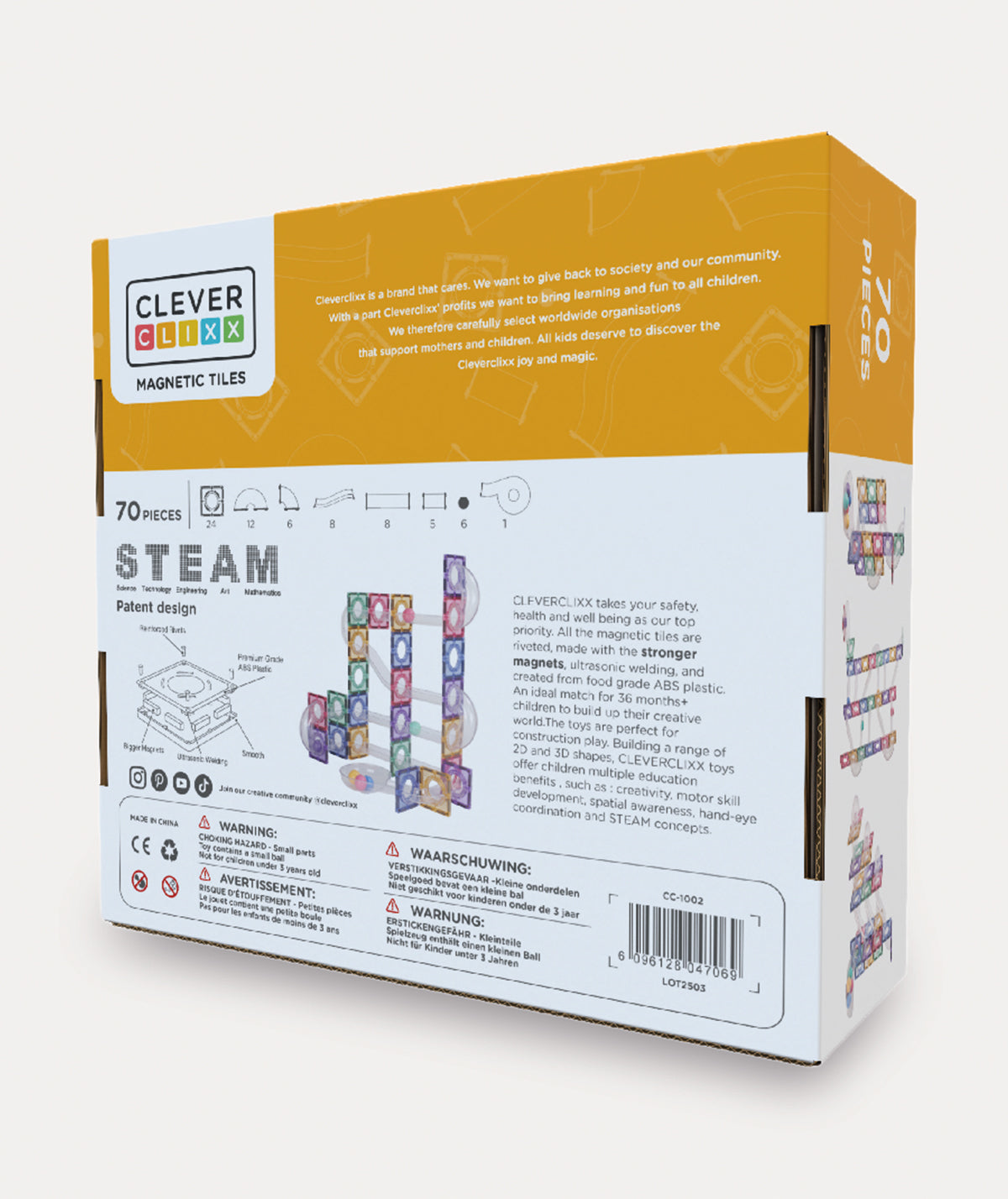 Cleverclizz Ball Run Creative Pack Pastel 70 Pieces