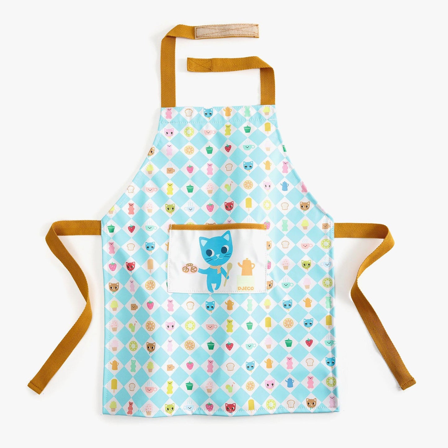Djeco Childrens Apron Kitten Print