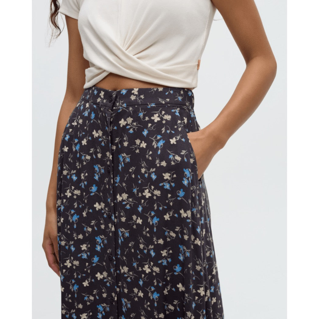 TENTREE - ASHLAND SKIRT | Graphite/Scattered Floral