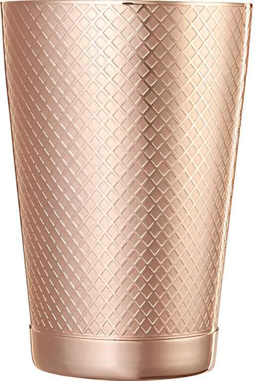 Barfly - Diamond Lattice 18 Oz Copper Plated Half Size Cocktail Shaker - M37198CP