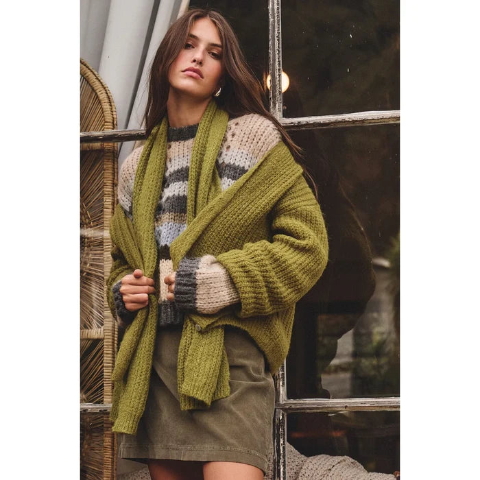 Velvet by Graham & Spencer Luca Alpaca Scarf in Matcha