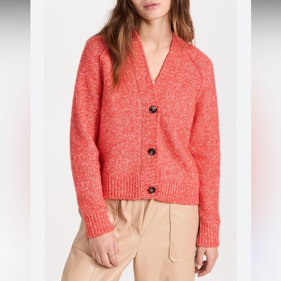 Closed Coral Speckled Cardigan Sweater