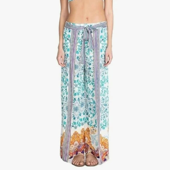 Johnny Was Ellyo Tie Waist Wide Leg Pants