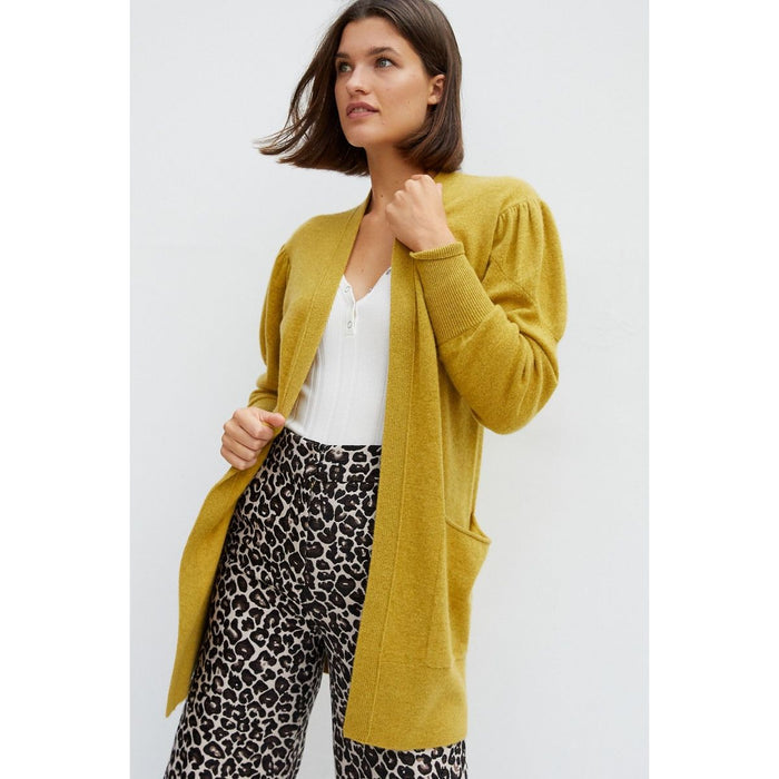 Maeve Blanka Cashmere Cardigan in Maize