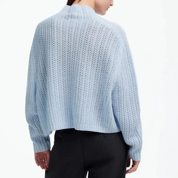 Madewell Pointelle-Stitch Mockneck Sweater