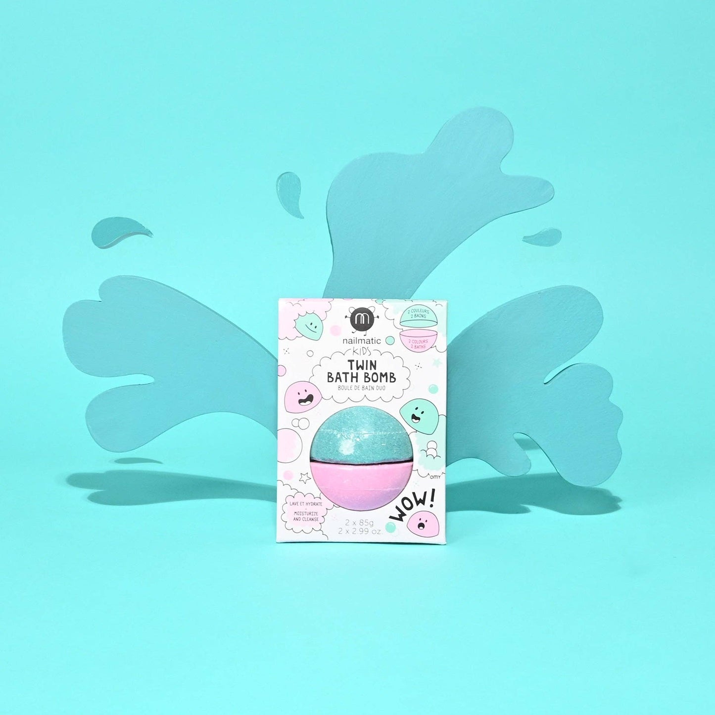 Bath Bomb for Kids -DUOS Pink & Lagoon Green