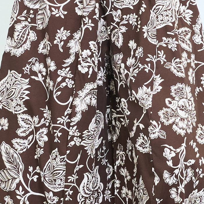 Floral print wide-leg trousers with elasticated waist wholesale