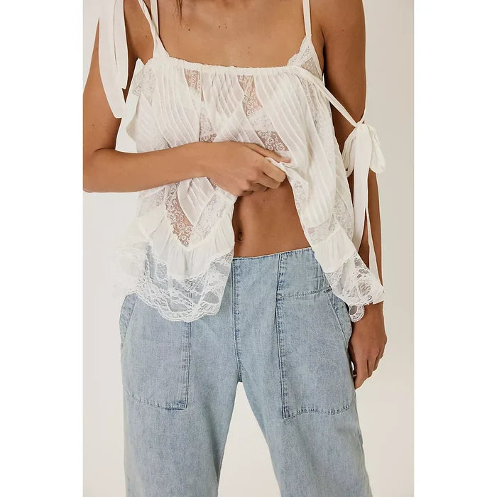 Free People Breezy Denim Pull-On Jeans in Dusk