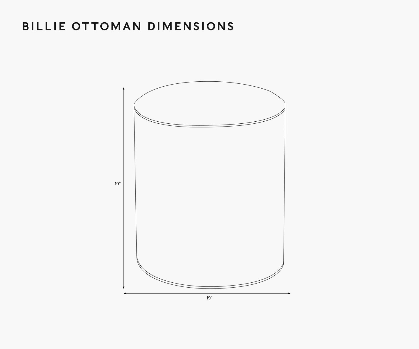 Billie Ottoman - Willowberry