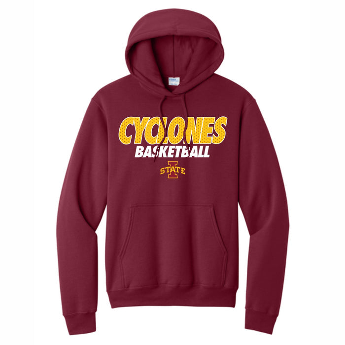 Iowa State Basketball Hoodie Red Jersey Word