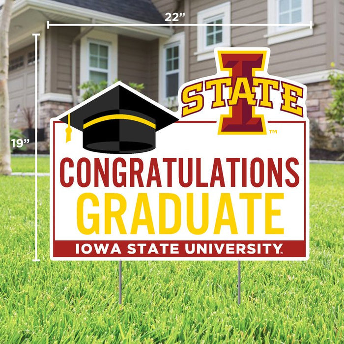 Iowa State Cyclones "Congratulations Graduate" Lawn Sign