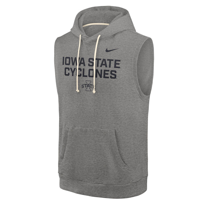Iowa State Cyclones Nike Grey Sleeveless Hoodie