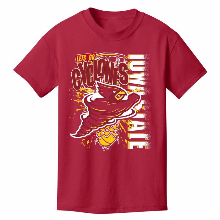 Iowa State Cyclones Kids Red Basketball Hoop T-Shirt