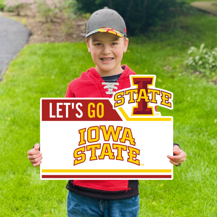 Iowa State Cyclones "Let's Go Iowa State" Lawn Sign