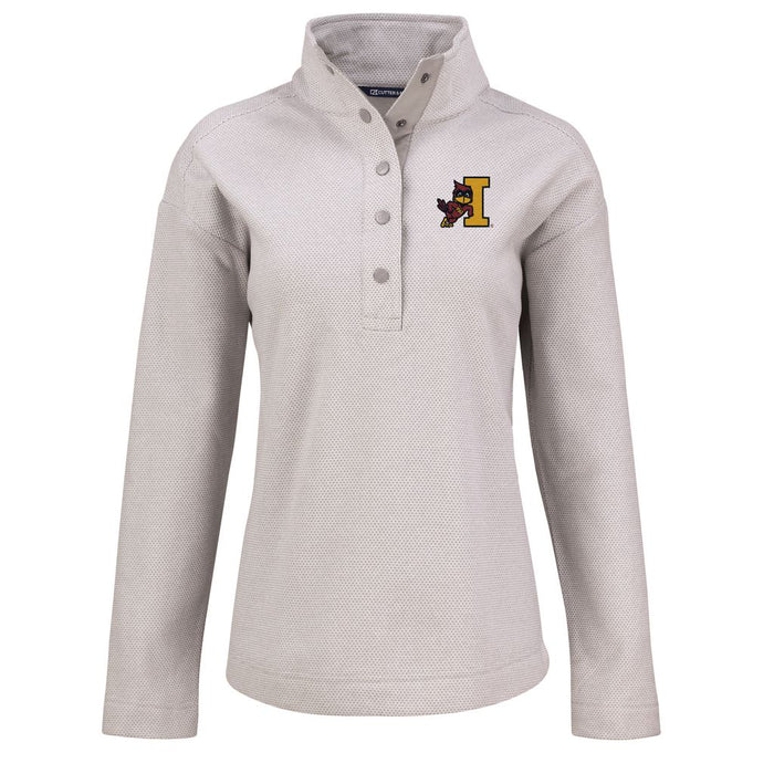 Iowa State Cyclones Women's Hunt's Point Quarter-Snap Leaning Cy logo Polished