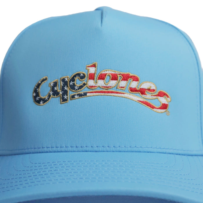 Iowa State Hat Patriotic Blue Script