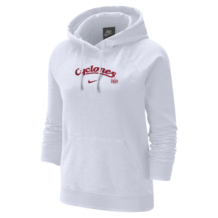 Iowa State Hoodie Women's White Nike Vintage Script