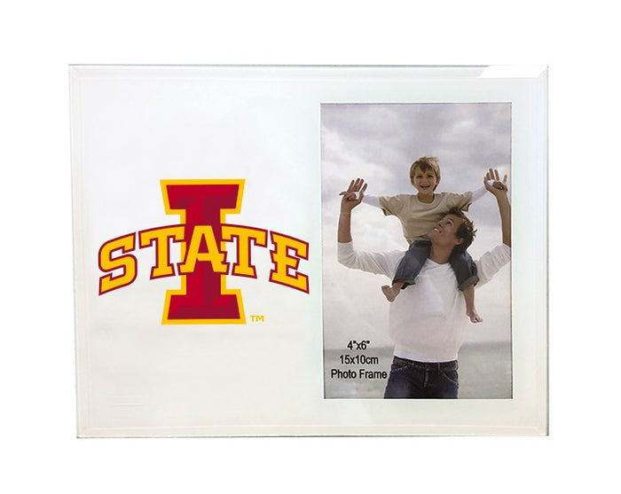 Iowa State Picture Frame 4x6" White Logo