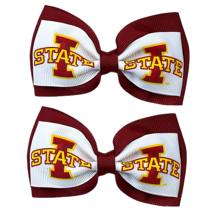 Iowa State Red/Gold Bow Pair