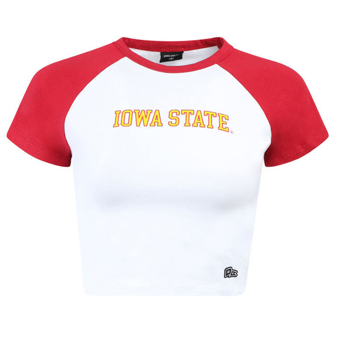 Iowa State Shirt Women's Red/White Cropped
