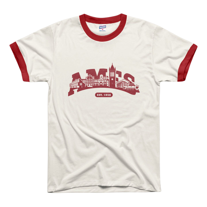 Iowa State T-Shirt Ames City Ringer Tee