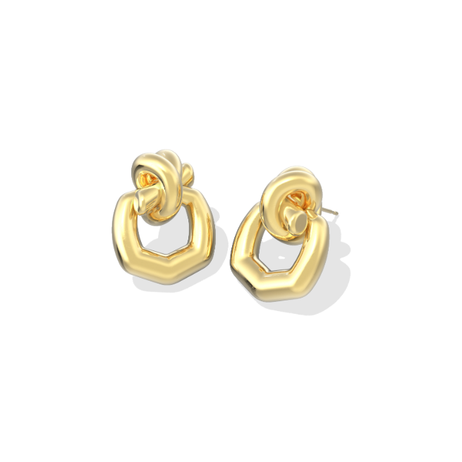 Kendra Scott Parker Knot Open Frame Earrings in Gold