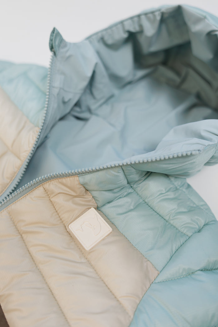 Kids Puffer Jacket - Porteau Reversible Waterproof - Fall/Winter - Blue Haze