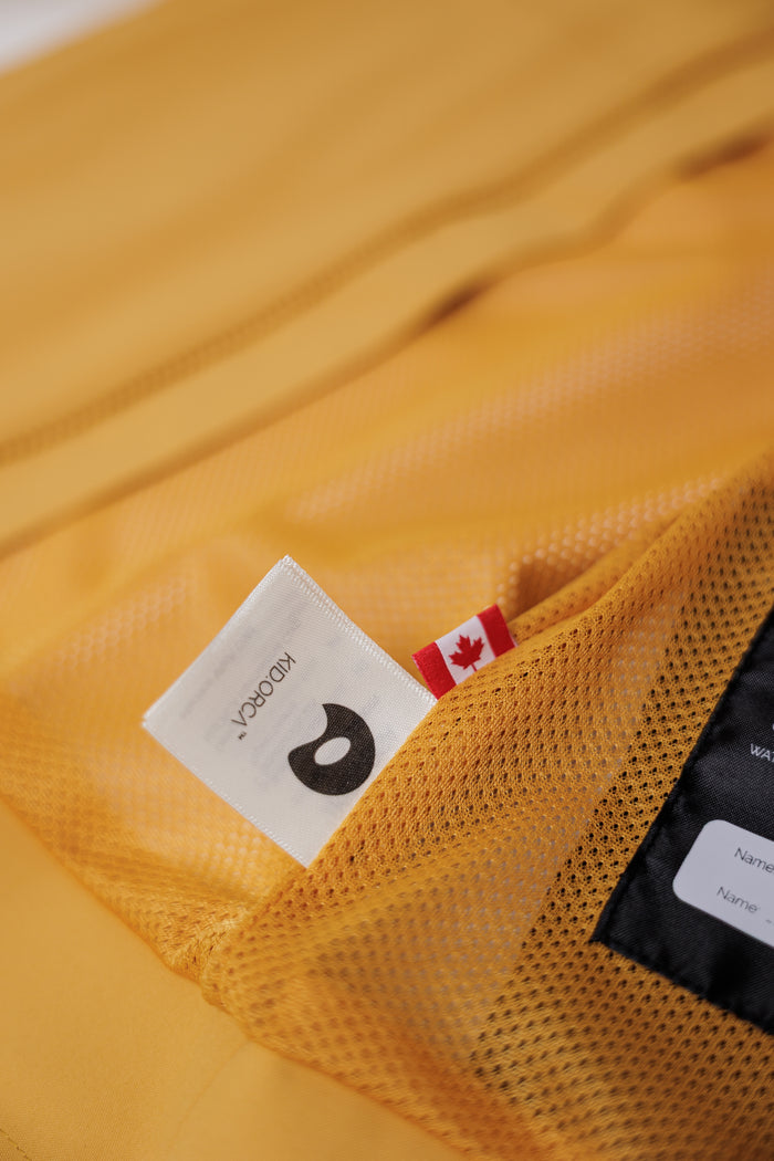 Kids Waterproof Jacket - TOFINO Packable Technical - Spring/Summer - Spruce Yellow