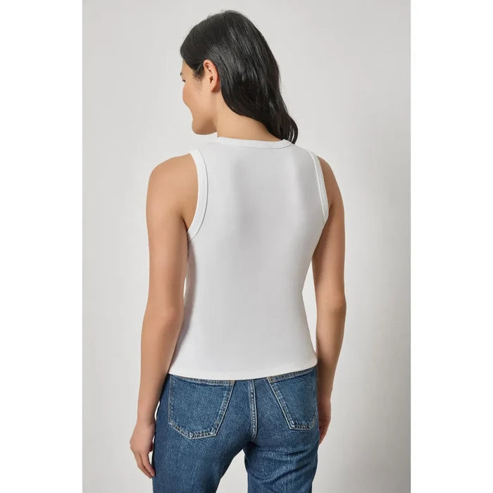 Lilla P V-Neck Tank in White