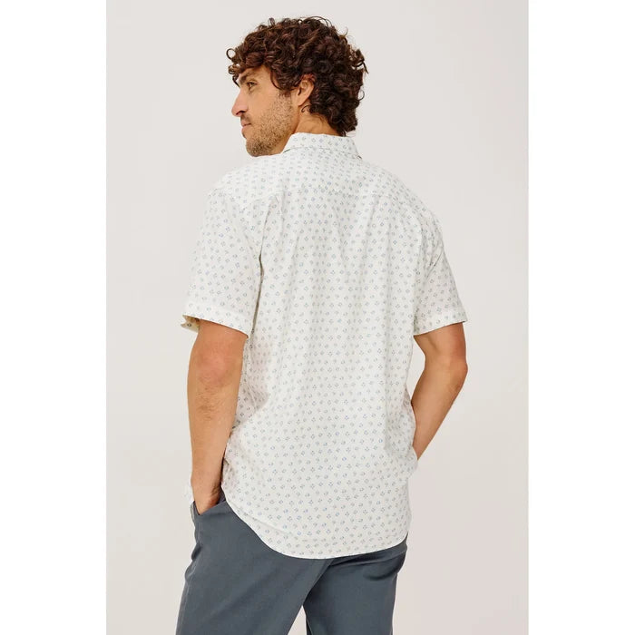 Rails Carson Shirt in White Blue Block