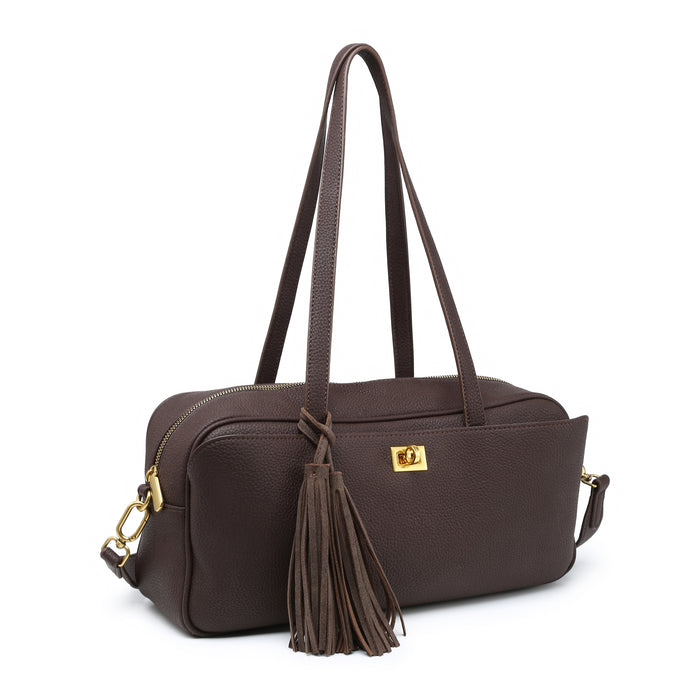 Tassel accent bowling shoulder bag wholesale