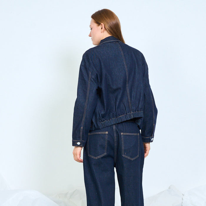 Utility pocket denim jacket wholesale