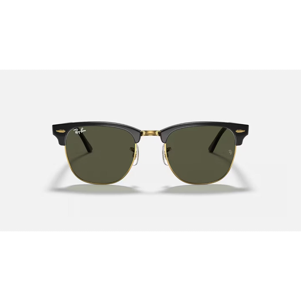 RAYBAN - CLUBMASTER | Black Arista w/ Green