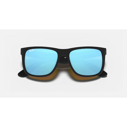 RAYBAN - JUSTIN | Black Rubber w/ Blue Flash