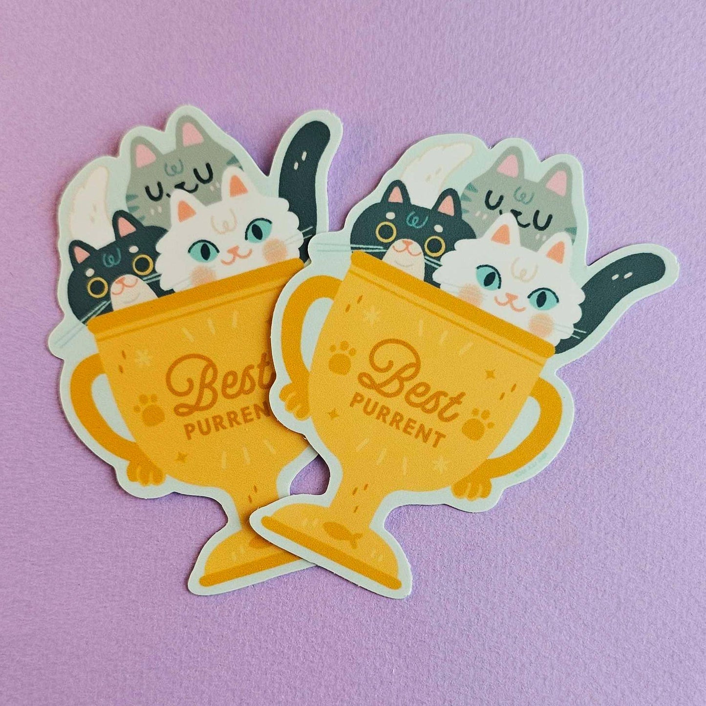 Best Purrent Cat Sticker