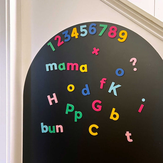 2" Uppercase + Lowercase Rainbow Adventure Magnetic Letters + Numbers -130pcs