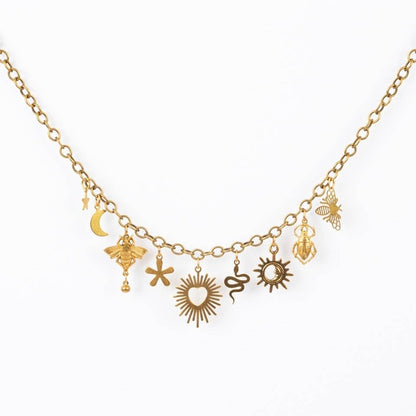 Brass Charm Necklace