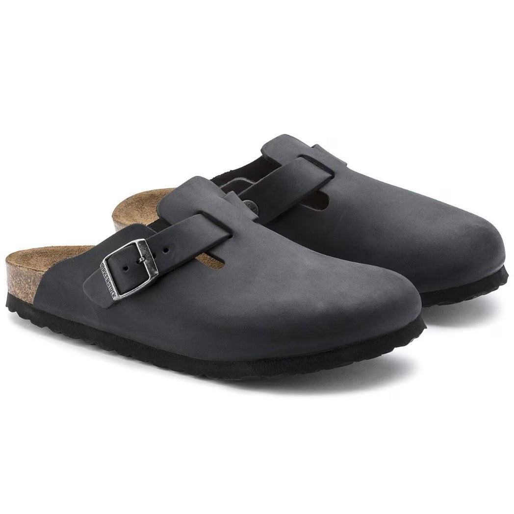 BIRKENSTOCK - BOSTON OILED LEATHER | Black