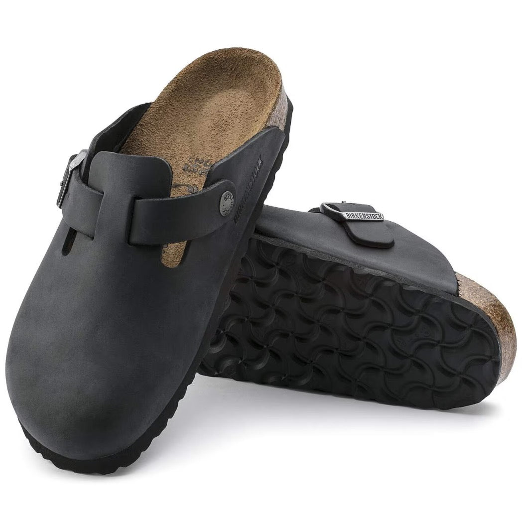 BIRKENSTOCK - BOSTON OILED LEATHER | Black