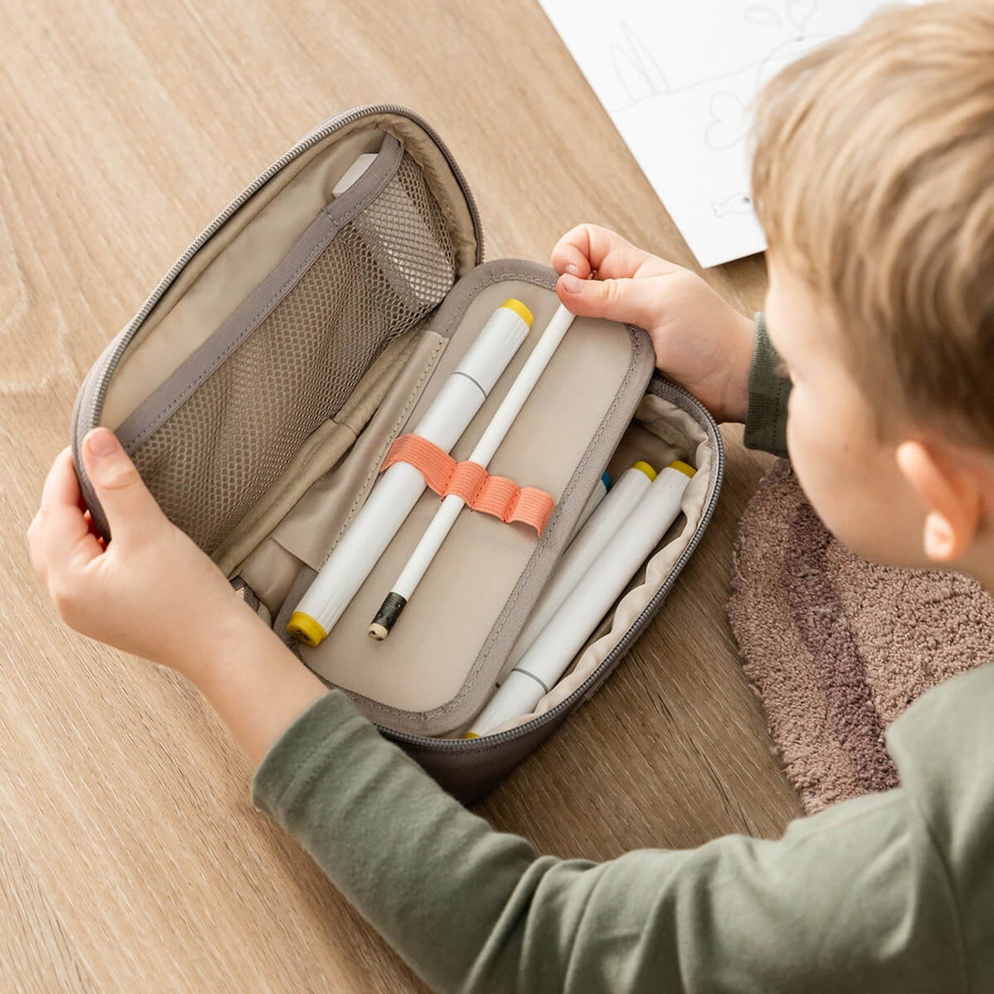 Done by Deer Pencil Case - Tiny Trails Green