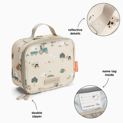 Done by Deer Tiny Insulated Lunch Bag 2.8l - Tiny Farm Sand