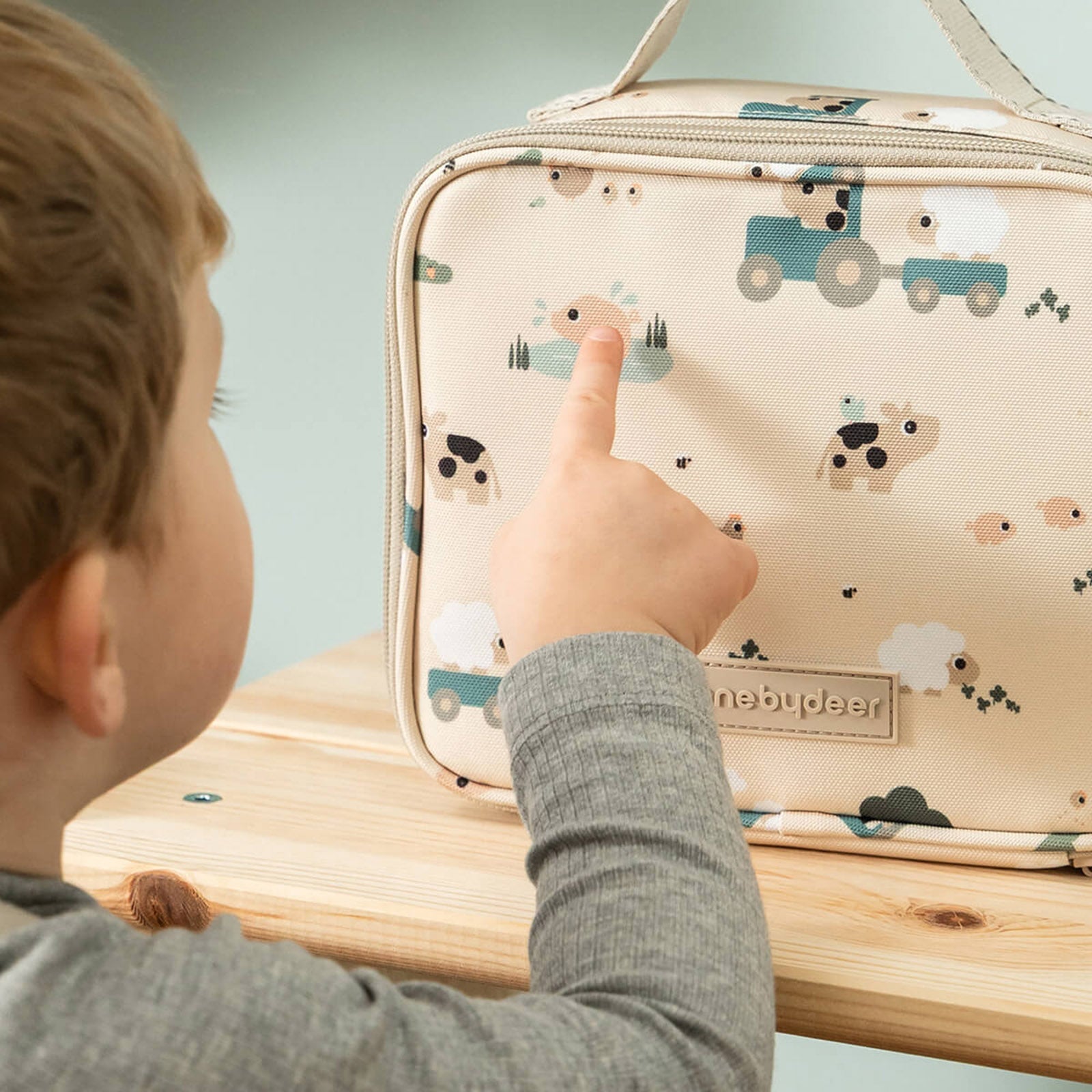 Done by Deer Tiny Insulated Lunch Bag 2.8l - Tiny Farm Sand