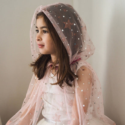 Cape Alix with pink glitter star