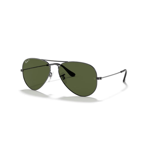 RAYBAN - AVIATOR | Gunmetal w/ Green Polarized