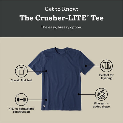 LIFE IS GOOD - MENS CRUSHER LITE TEE | Easily Distracted By Beer Darkest Blue
