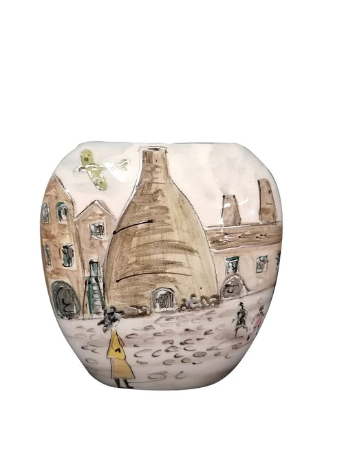 Anita Harris Homage to Lowry Gladstone Museum Purse Vase